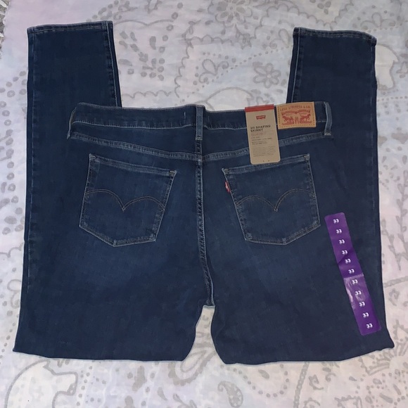 NWT Levi's 311 Skinny Shaping Denim Dark Blue Jeans Sz 33 x 30 - Picture 5 of 8